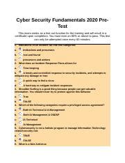 To make things easier, we've broken down our cybersecurity FAQ into three. . Army cyber security fundamentals test answers
